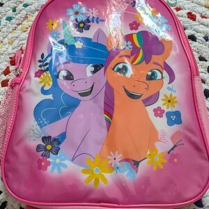 Hasbro Pink Kids Backpack with Colorful Characters
